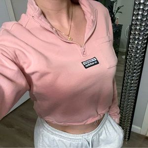 Adidas cropped pink sweater